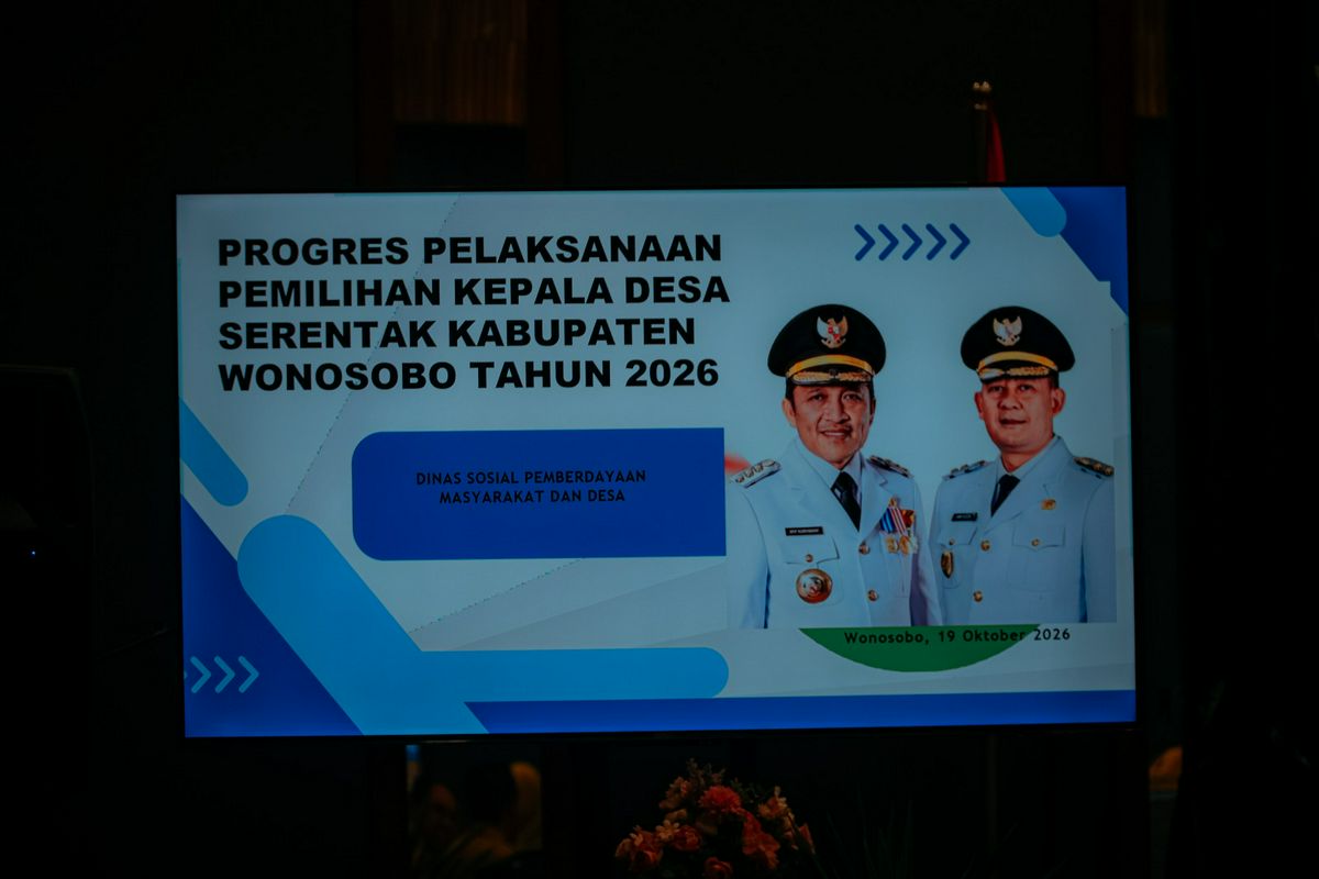 Rapat Koordinasi Dan Evaluasi Progres Pelaksanaan Tahapan Pemilihan Kepala Desa Serentak Kabupaten Wonosobo