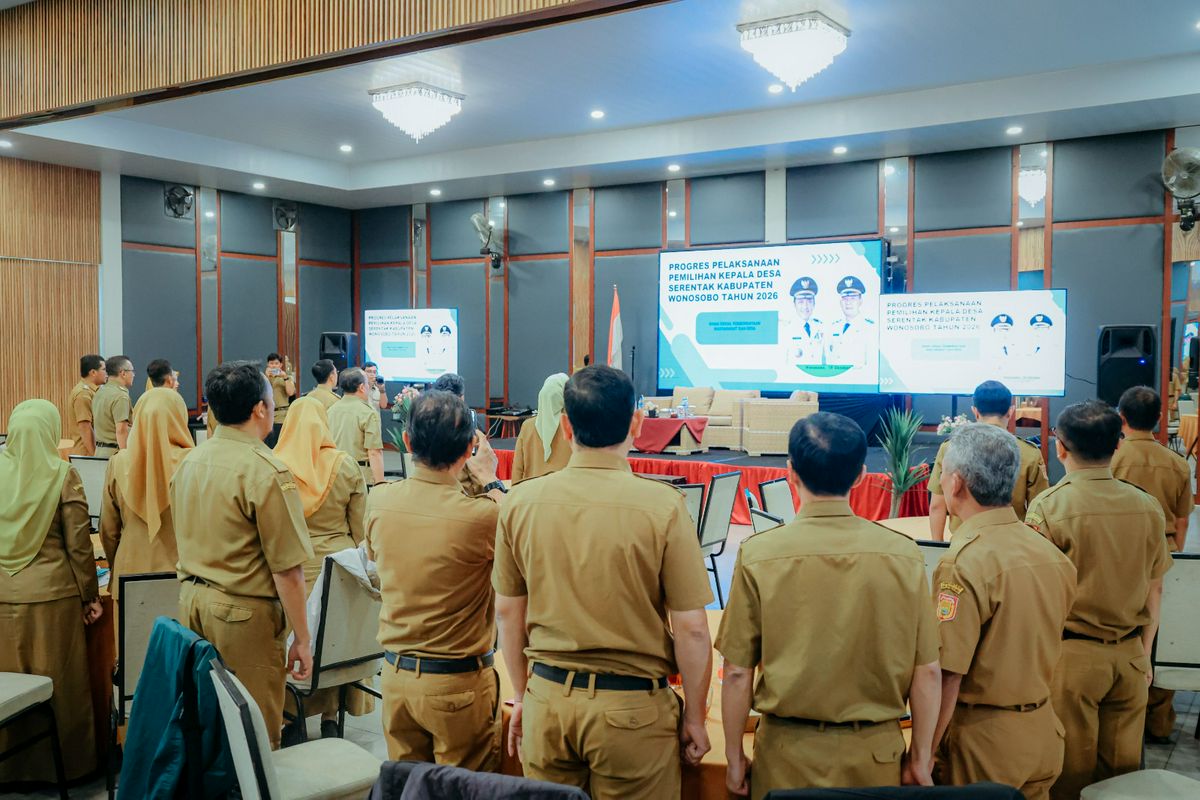 Rapat Koordinasi Dan Evaluasi Progres Pelaksanaan Tahapan Pemilihan Kepala Desa Serentak Kabupaten Wonosobo