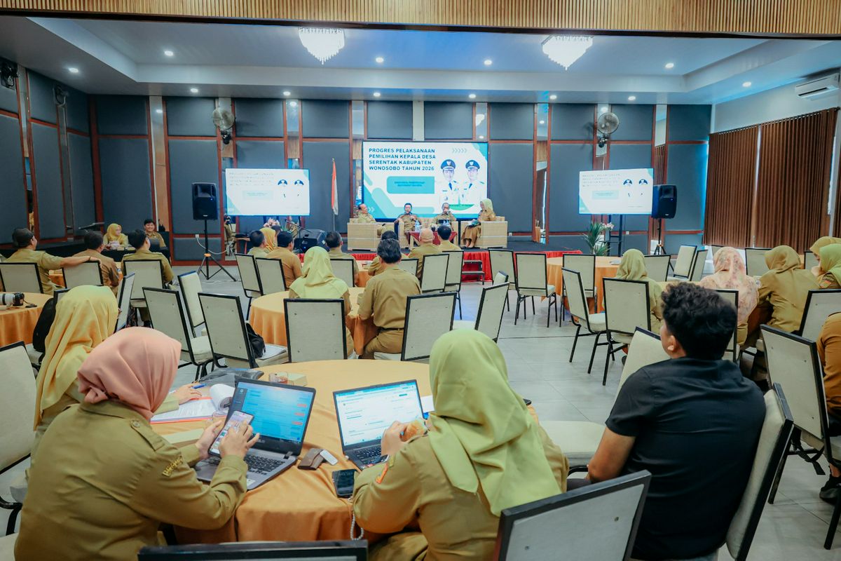 Rapat Koordinasi Dan Evaluasi Progres Pelaksanaan Tahapan Pemilihan Kepala Desa Serentak Kabupaten Wonosobo