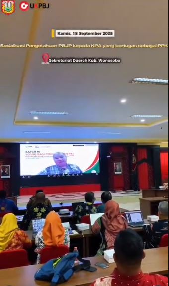Sosialisasi Pengetahuan Tentang Pengadaan Barang Jasa Pemerintah kepada KPA yang Melaksanakan tugas Sebagai PPK
