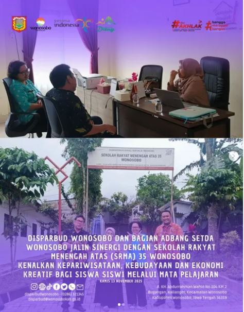 Bagian Adbang dan Disparbud Wonosobo Jalin Sinergi dengan SRMA 35 Wonosobo