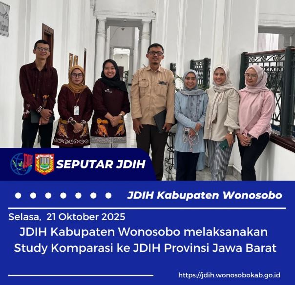 JDIH Kabupaten Wonosobo melakukan Study Komparasi Ke JDIH Provinsi Jawa Barat