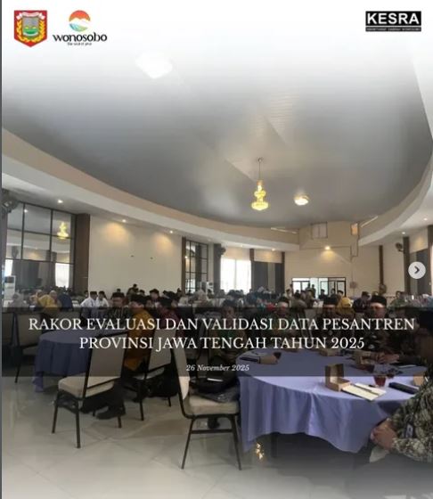 Evaluasi dan Validasi Data Pesantren Jawa Tengah Digelar di Wonosobo