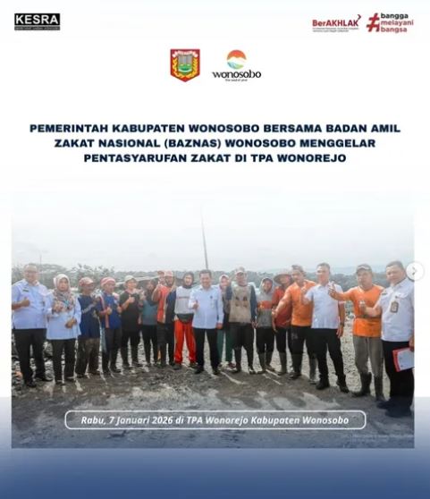 Pemerintah Kabupaten Wonosobo Bersama Badan Amil Zakat Nasional (BAZNAS) Wonosobo Menggelar Pentasyarufan Zakat di TPA Wonorejo